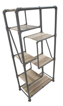 Libreria Manhattan Big 93x47x190 cm MDF e in Ferro-4