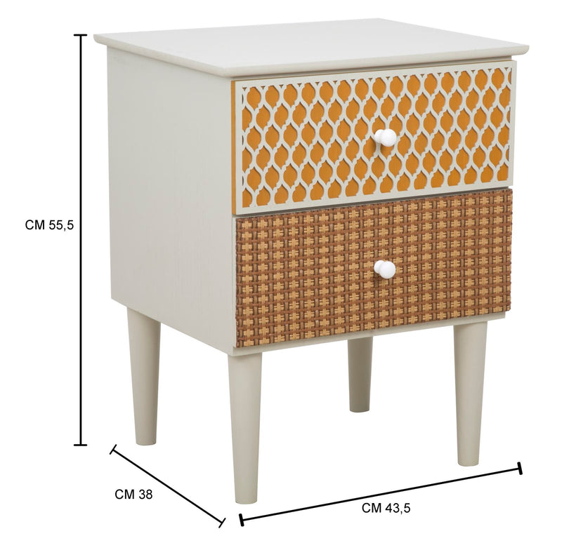Comodino Aunt 43,5x38x55,5 cm MDF-9