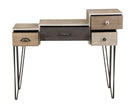 Console Raw 106x44x85 cm in Ferro e MDF Marrone e Nero-5