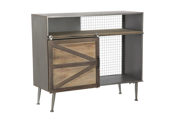 Armoire Seattle 100x42x86,5 cm en fer et MDF marron prezzo