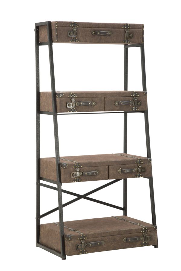 Libreria Travel 86,5x55x181 cm in Ferro e MDF e PU-1