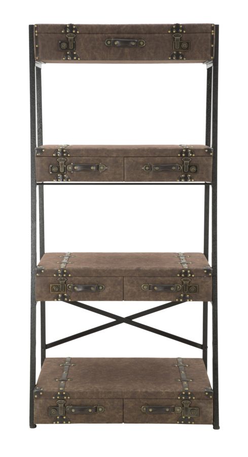 Libreria Travel 86,5x55x181 cm in Ferro e MDF e PU-2