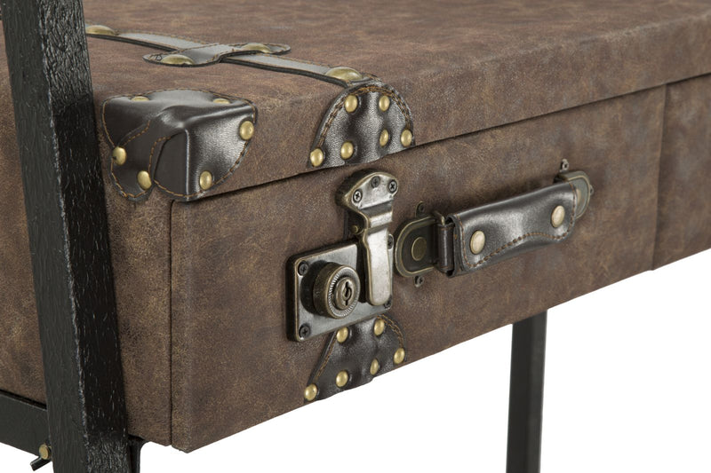 Libreria Travel 86,5x55x181 cm in Ferro e MDF e PU-4