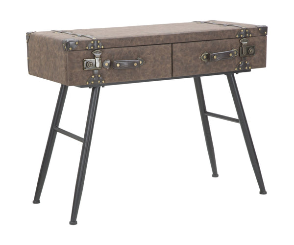Console de Voyage 90x40x80 cm MDF et en PU Fer et Marron prezzo