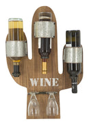 Porta Bottiglie da Muro Cactus 40x9,5x58 cm in Ferro e MDF-5