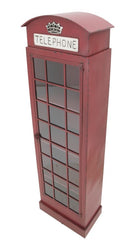 Cabina Telefono London New 52x30x180 cm in Ferro e Vetro Rosso-8