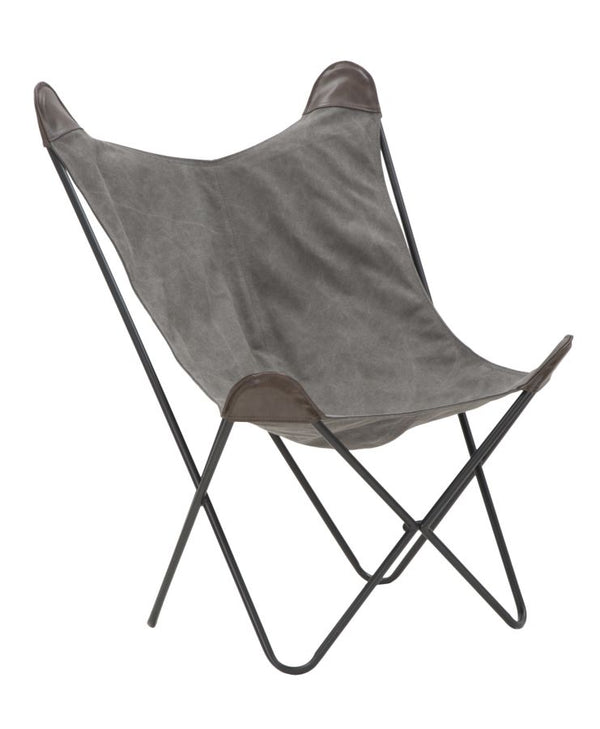 Chaise Montana 74x71x103 cm en fer et polyester gris et marron acquista