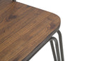 Set 2 Sedie 54x45x102 cm Bar Harlem in Ferro e Legno Grigio-6
