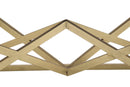 Tavolo da Caffé Piramid 110x60x45 cm in Ferro e Vetro Oro e Nero-7