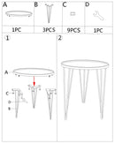 Tavolinetto da Caffé Glam Oro/Mirror Ø50x58,5 cm in Ferro e Vetro Oro-7