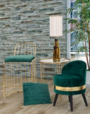 Tavolinetto da Caffé Glam Oro/Mirror Ø50x58,5 cm in Ferro e Vetro Oro-8