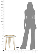 Tavolinetto da Caffé Glam Oro/Mirror Ø40x49 cm in Ferro e Vetro Oro-8