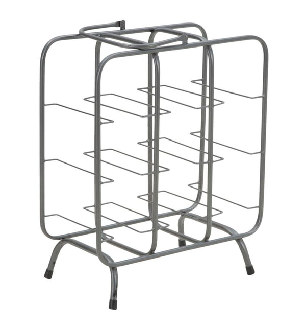 Porta Bottiglie Rack Quadrato 9 Posti 40x23x47,5 cm in Ferro Grigio sconto