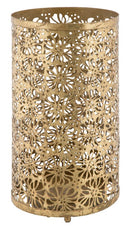 Porta Ombrelli Fiori Glam Ø24x42 cm in Ferro Oro-1