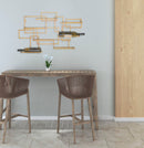 Porta Bottiglie Glam Orizzontale 80x10x50 cm in Ferro Oro-10