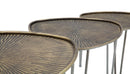 Tavolinetti Delhi Set 3 Pz Ø53,5x54x47-45,5x46x41-38x38x35 cm in Ferro Nero e Bronzo-7