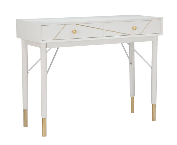 prezzo Console Luxy 100x40x79 cm en Bois et MDF et en Fer Blanc et Or