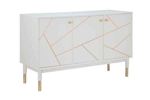 Armoire Luxy 120x45x75 cm en bois et MDF et en fer blanc et or online
