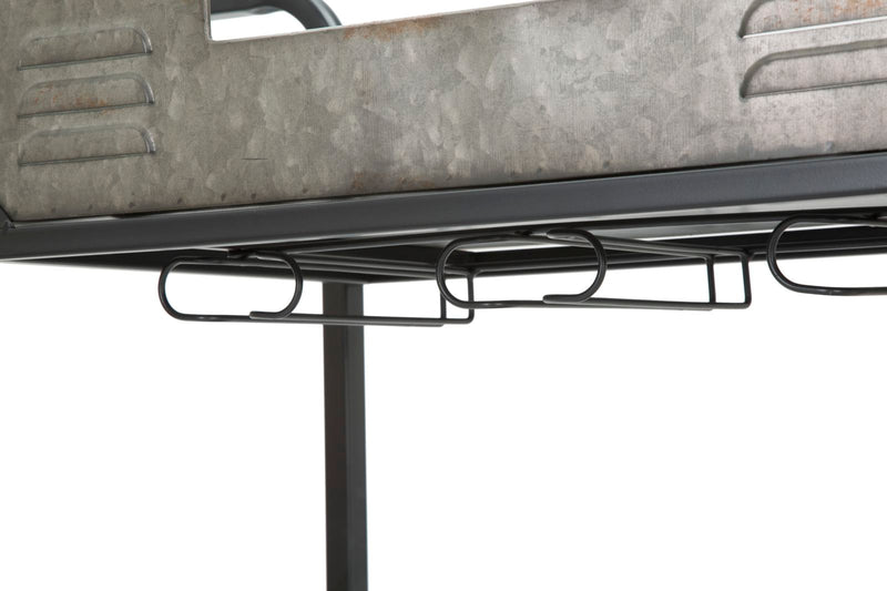 Carrello Industry Plus 81,5x35x86 cm in Ferro Nero e Grigio-6