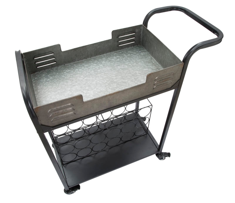 Carrello Industry Plus 81,5x35x86 cm in Ferro Nero e Grigio-7