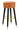 Tabouret de Bar Paris Ø35x74 cm en Bois et Tissu Velours Orange