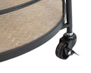 Carrello Arex 40x41,5x82 cm in Ferro e MDF Nero e Marrone-5