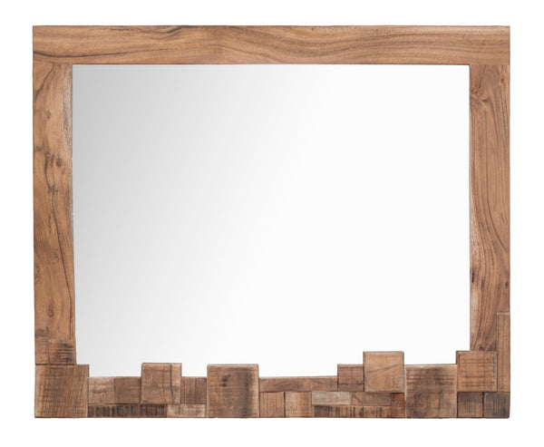 prezzo Miroir Mumbai 90x2,5x75 cm en bois d'acacia et fer marron et noir