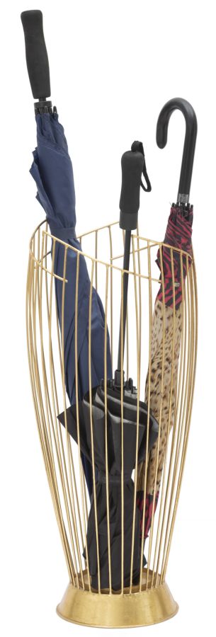 Porta Ombrelli Fashion Oro Ø28x69 cm in Ferro Oro-6