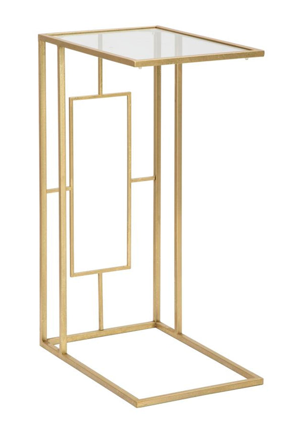 prezzo Table basse C 40,5x25,5x60 cm en Fer et Verre Doré
