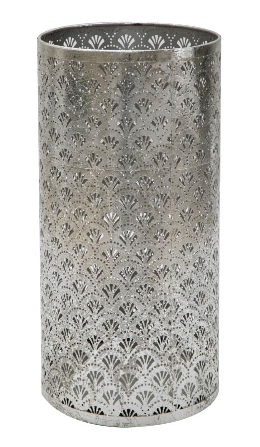 sconto Porte-parapluie Flowy Ø24x48 cm en fer argenté