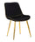Lot de 2 Chaises Rembourrées 51x59x79 cm en Polyester Paris Noir et Or