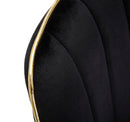 Set 2 Sedie Imbottite 51x59x79 cm in Poliestere Paris Nero e Oro-8