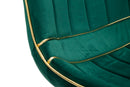 Set 2 Sedie Imbottite 51x59x79 cm in Poliestere Paris Verde e Oro-6