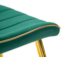 Set 2 Sedie Imbottite 51x59x79 cm in Poliestere Paris Verde e Oro-7