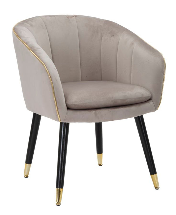 acquista Fauteuil Paris 62x58x78 cm en Métal Éponge et Polyester Gris, Noir et Doré