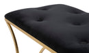 Panca Sunshine 120x40x45 cm in Ferro e Specchio Oro e Nero-5