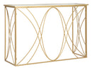 Console Exy 120x40x80 cm in Ferro e Specchio Oro e Argento-1