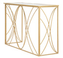 Console Exy 120x40x80 cm in Ferro e Specchio Oro e Argento-3
