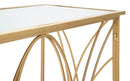 Console Exy 120x40x80 cm in Ferro e Specchio Oro e Argento-5