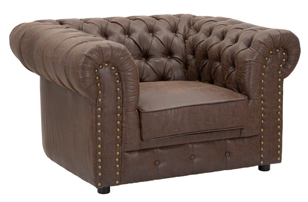 prezzo Fauteuil Loft New 119x97x71 cm Bois et Métal et Éponge et Tissu Marron