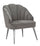 Fauteuil Coquille Gris 65x69x84 cm en Bois Éponge, Polyester et Acier Gris