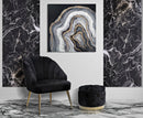 Poltrona Shell Nera 65x69x84 cm in Legno Spugna Poliestere e Acciaio Nero e Oro-10