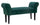 Banc Velours Crème 102x31x51 cm Bois et Polyester Vert et Noir