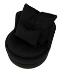 Poltrona Paris Space Nero/Oro Ø84x72 cm in Legno e Spugna Nero e Oro-7