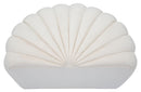 Puff Shell Crema 80x54x42 cm in Legno Spugna e Poliestere Crema-6