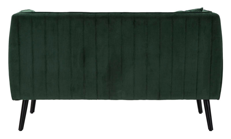 Divano Coalition 136x75x77 cm Legno Spugna e Poliestere Verde e Nero-6
