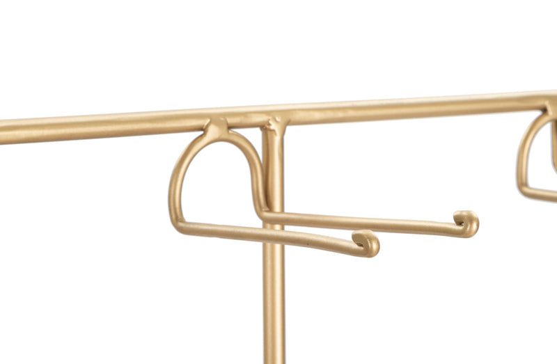 Porta Bottiglie da Muro Fashion 77x11,5x65,5 cm in Ferro Oro e Nero-4