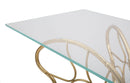 Console Butterfly 110x40x76 cm in Ferro e Vetro Oro-2