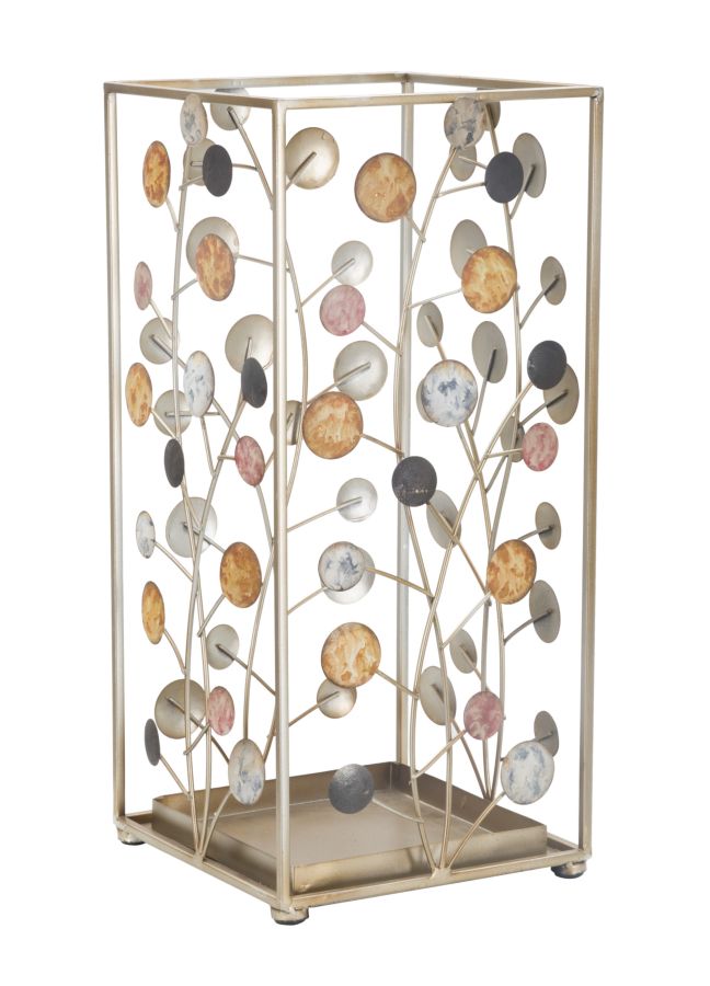 Porta Ombrelli Bixy 22x22x48,5 cm in Ferro Multicolor-1