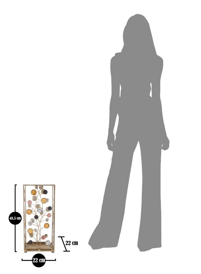 Porta Ombrelli Bixy 22x22x48,5 cm in Ferro Multicolor-7